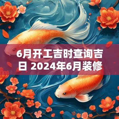 6月开工吉时查询吉日 2025年6月装修开工吉日吉时查询