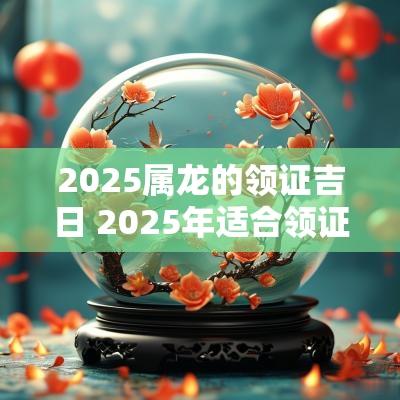 2025属龙的领证吉日 2025年适合领证的日子