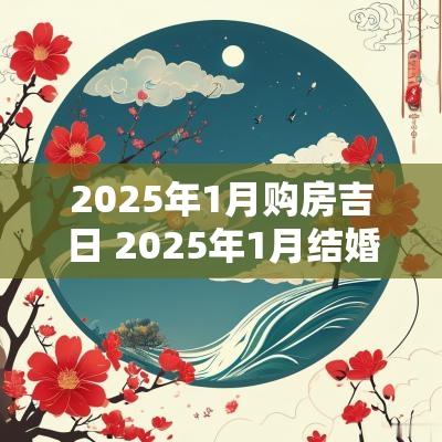 2025年1月购房吉日 2025年1月结婚吉日