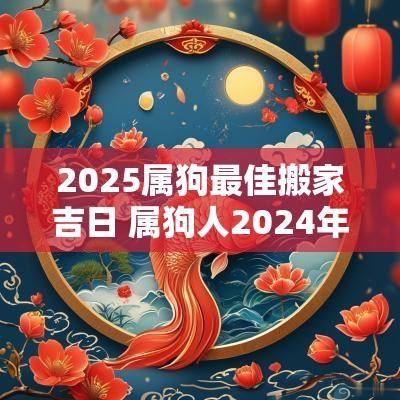 2025属狗最佳搬家吉日 属狗人2025年搬家入宅黄道吉日