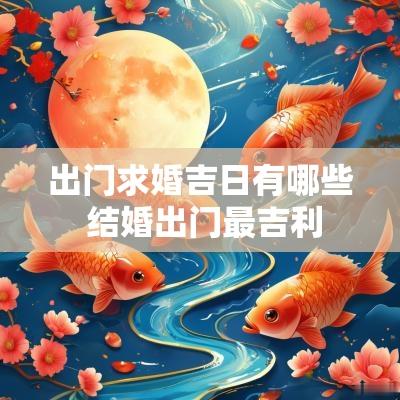 出门求婚吉日有哪些 结婚出门最吉利