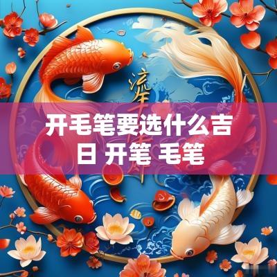 开毛笔要选什么吉日 开笔 毛笔