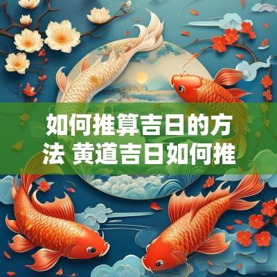 如何推算吉日的方法 黄道吉日如何推算法