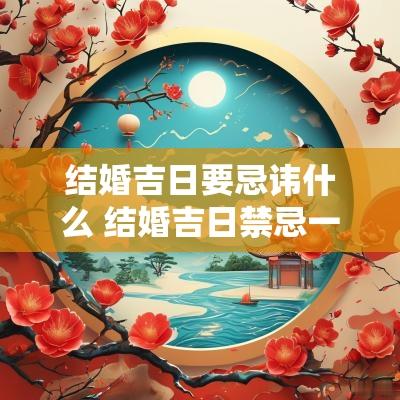 结婚吉日要忌讳什么 结婚吉日禁忌一览表