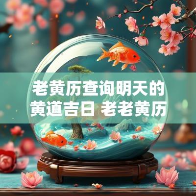 老黄历查询明天的黄道吉日 老老黄历黄道吉日查询