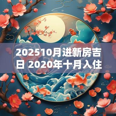 202510月进新房吉日 2025年十月入住新房吉日