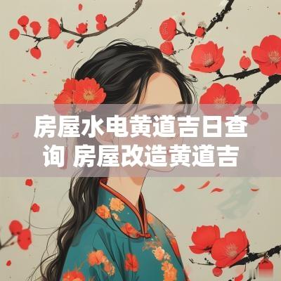 房屋水电黄道吉日查询 房屋改造黄道吉日