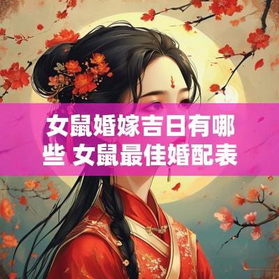 女鼠婚嫁吉日有哪些 女鼠最佳婚配表