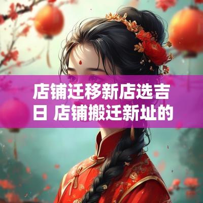 店铺迁移新店选吉日 店铺搬迁新址的公告
