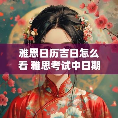 雅思日历吉日怎么看 雅思考试中日期怎么写