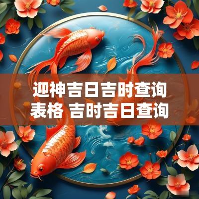 迎神吉日吉时查询表格 吉时吉日查询老黄历