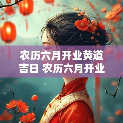 农历六月开业黄道吉日 农历六月开业黄道吉日2025