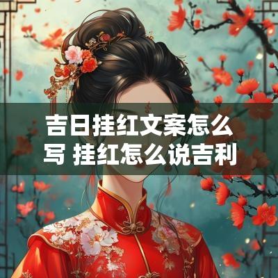 吉日挂红文案怎么写 挂红怎么说吉利话
