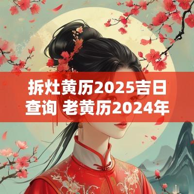 拆灶黄历2025吉日查询 老黄历2025年作灶吉日查询
