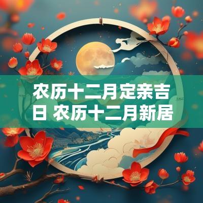 农历十二月定亲吉日 农历十二月新居入宅吉日