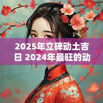 2025年立碑动土吉日 2025年最旺的动土吉日时辰公立