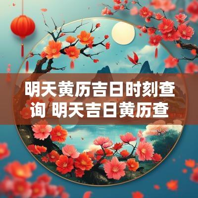 明天黄历吉日时刻查询 明天吉日黄历查询