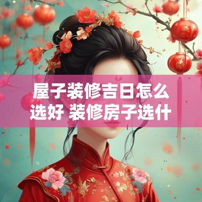 屋子装修吉日怎么选好 装修房子选什么日子最好2025年