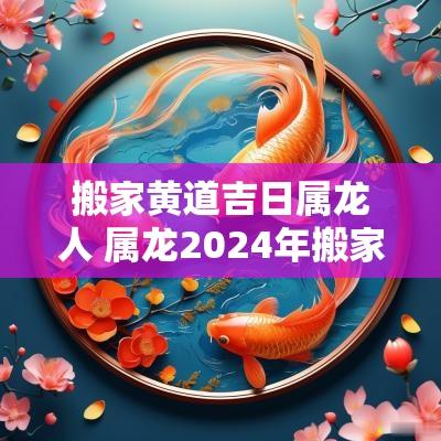 搬家黄道吉日属龙人 属龙2025年搬家最旺的黄道吉日
