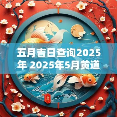 五月吉日查询2025年 2025年5月黄道吉日吗