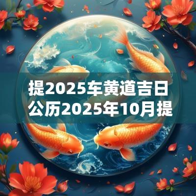 提2025车黄道吉日 公历2025年10月提车的黄道吉日