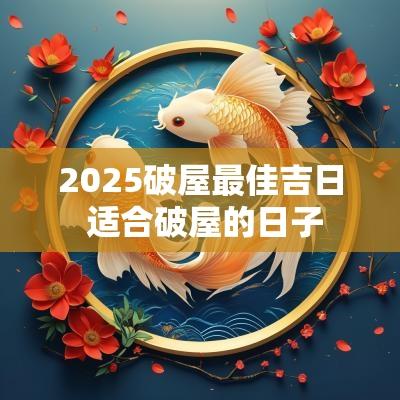 2025破屋最佳吉日 适合破屋的日子