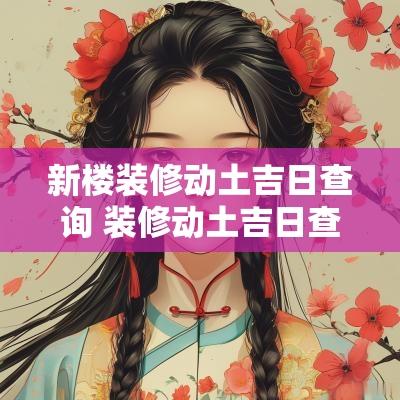 新楼装修动土吉日查询 装修动土吉日查询2025年