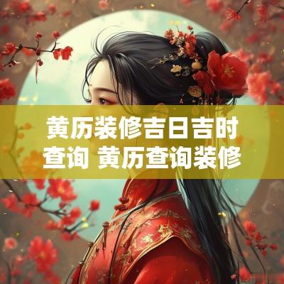 黄历装修吉日吉时查询 黄历查询装修吉日2025