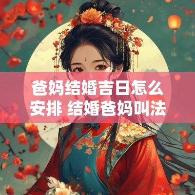爸妈结婚吉日怎么安排 结婚爸妈叫法