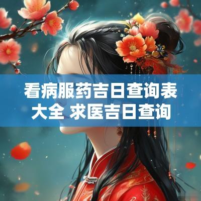 看病服药吉日查询表大全 求医吉日查询表