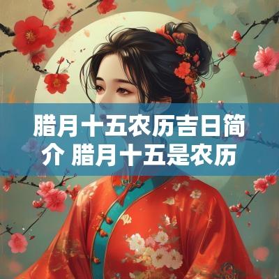 腊月十五农历吉日简介 腊月十五是农历几月几日