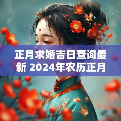 正月求婚吉日查询最新 2025年农历正月结婚吉日查询