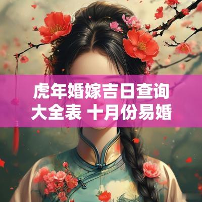 蛇年婚嫁吉日查询大全表 十月份易婚嫁吉日查询