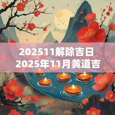 202511解除吉日 2025年11月黄道吉日查询