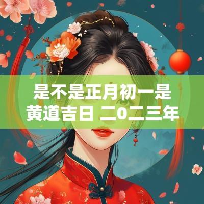 是不是正月初一是黄道吉日 二0二三年正月初一是不是黄道吉日