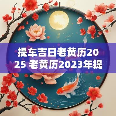 提车吉日老黄历2025 老黄历2025年提车黄道吉日查询