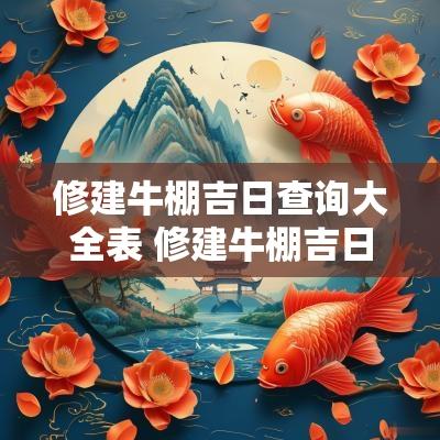 修建牛棚吉日查询大全表 修建牛棚吉日查询大全表最新