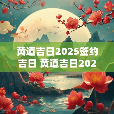黄道吉日2025签约吉日 黄道吉日2025年