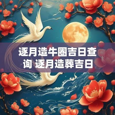 逐月造牛圈吉日查询 逐月造葬吉日