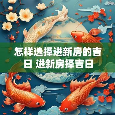 怎样选择进新房的吉日 进新房择吉日