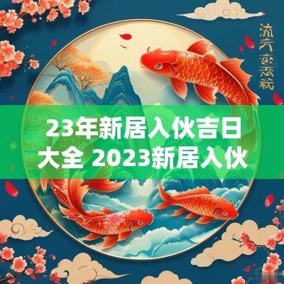 23年新居入伙吉日大全 2025新居入伙吉日吉时查询