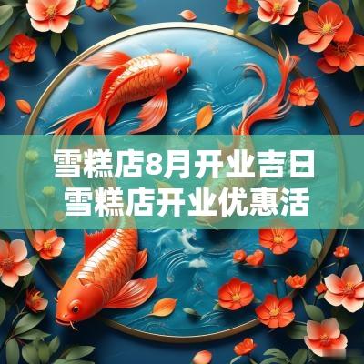 雪糕店8月开业吉日 雪糕店开业优惠活动