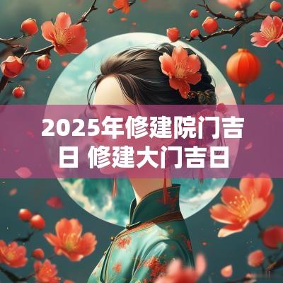 2025年修建院门吉日 修建大门吉日