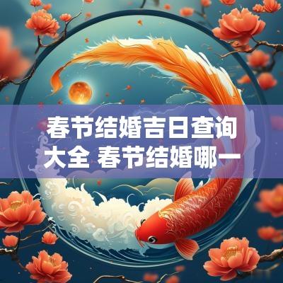 春节结婚吉日查询大全 春节结婚哪一天日子最好
