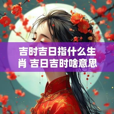吉时吉日指什么生肖 吉日吉时啥意思