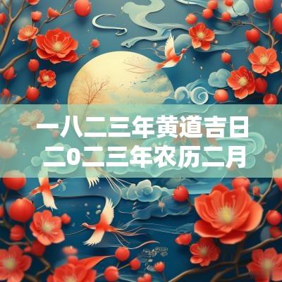 一八二三年黄道吉日 二0二三年农历二月初八黄道吉日