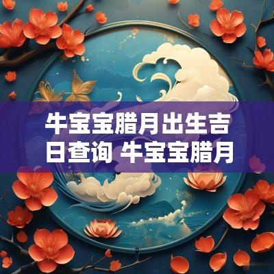 牛宝宝腊月出生吉日查询 牛宝宝腊月二十后出生吉日