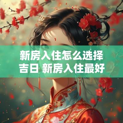 新房入住怎么选择吉日 新房入住最好在什么月最吉日