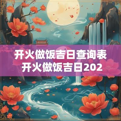 开火做饭吉日查询表 开火做饭吉日2025年