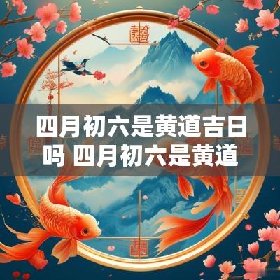四月初六是黄道吉日吗 四月初六是黄道吉日吗女生